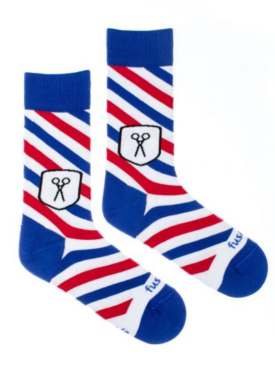 Veselé pásikavé ponožky pre barbera