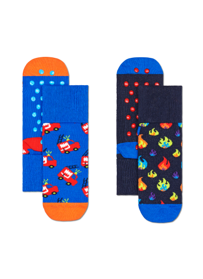 Veselé protišmykové detské ponožky s hasičmi