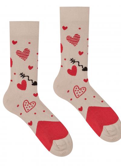 Veselé ponožky so srdiečkami