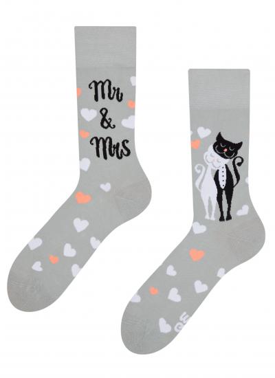 dedoles svadobné mačky veselé ponožky vtipné