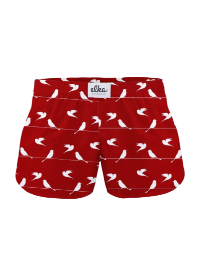 Dámske veselé trenírky bordovej farby