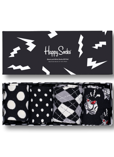 Darčekové balenie čiernobielych ponožiek