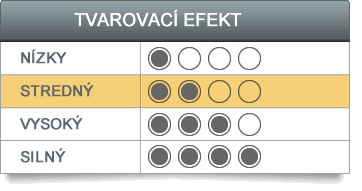 tvarujúci sťahovací efekt-stredny