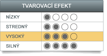 tvarujúci, sťahujúci efekt - vysoký