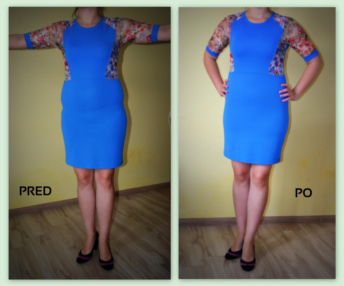 Zoštíhľujúce tielko pod šatami.